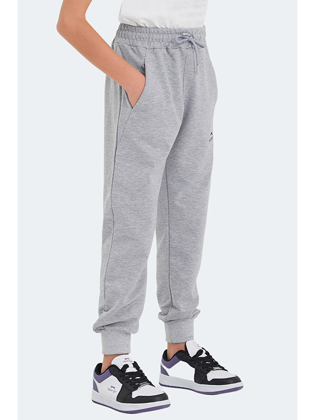 LEGY IN Unisex Çocuk Cepli Taş Gri Eşofman Altı-2