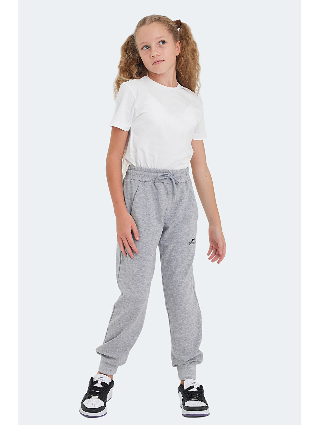 LEGY IN Unisex Çocuk Cepli Taş Gri Eşofman Altı-5