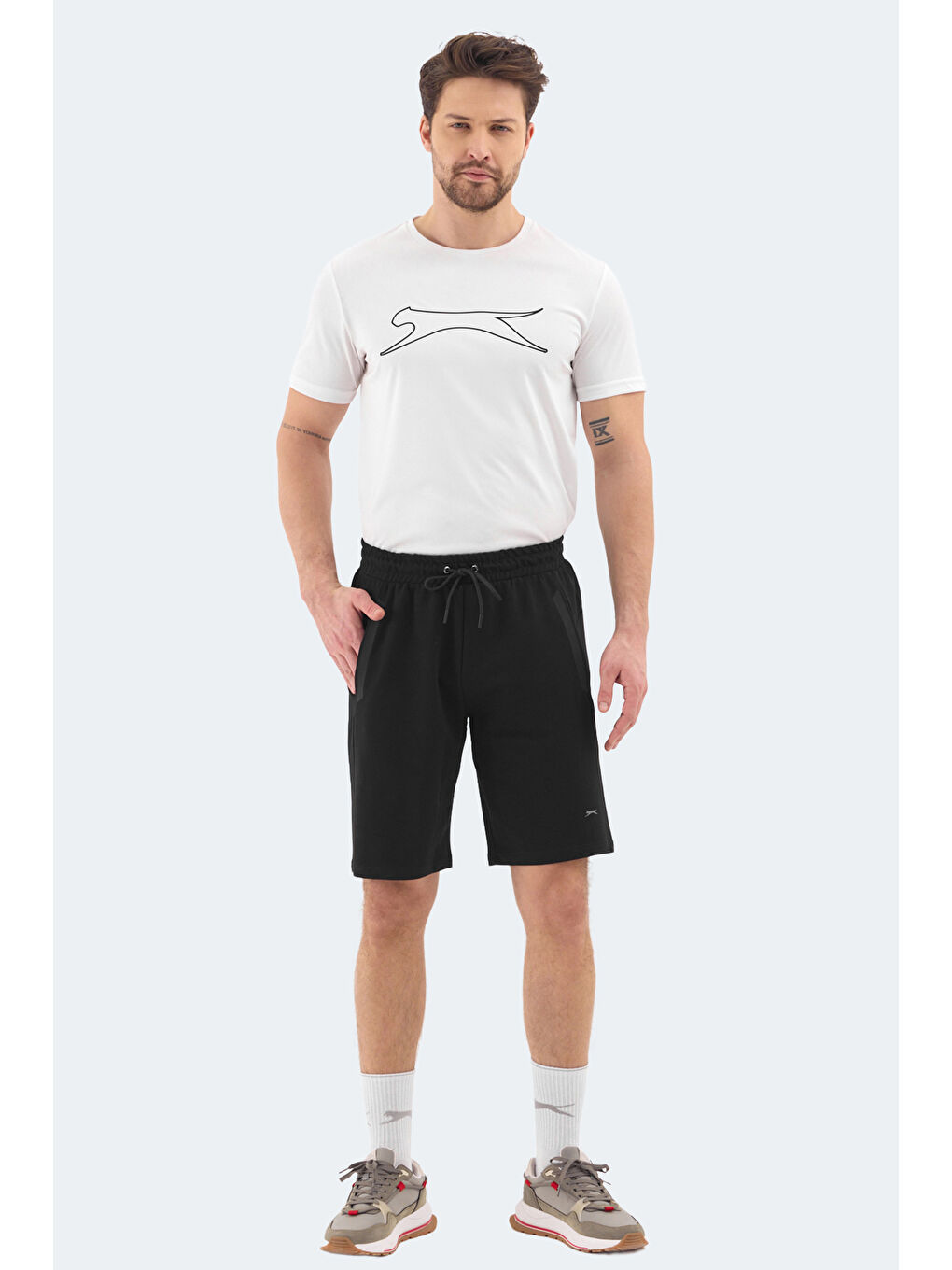 RAYAN Erkek Cepli Siyah Şort-3