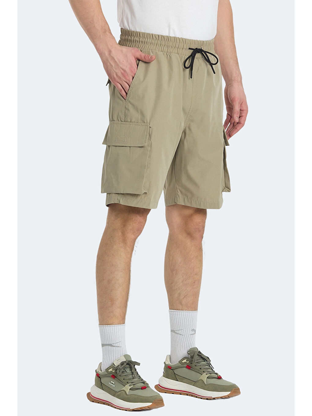 RODYA Erkek Cepli Kargo Bej Şort-2