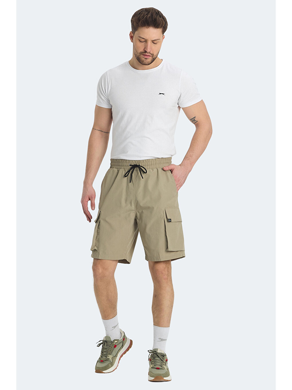 RODYA Erkek Cepli Kargo Bej Şort-3