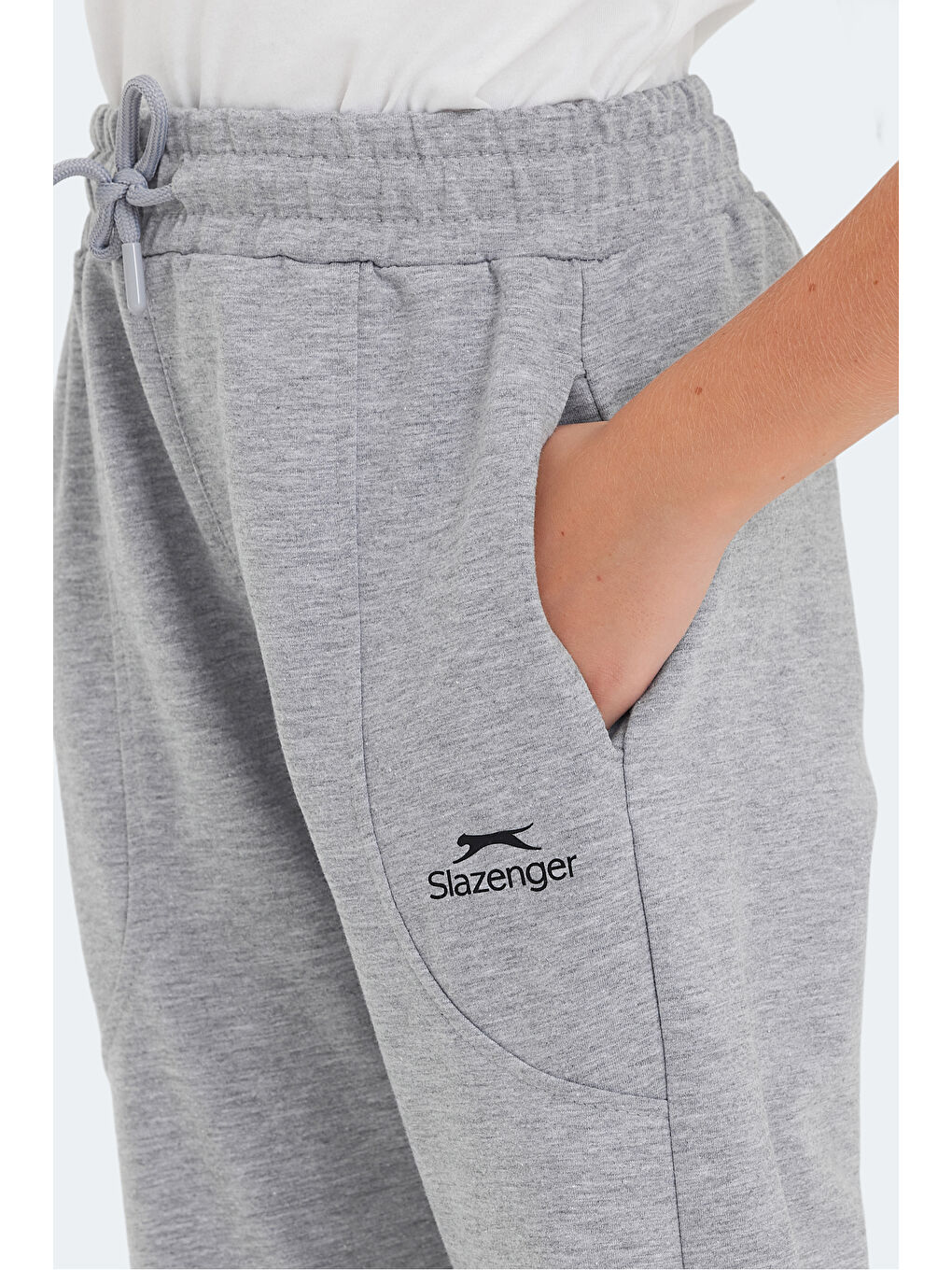 LINE IN Unisex Çocuk Cepli Taş Gri Eşofman Altı-3