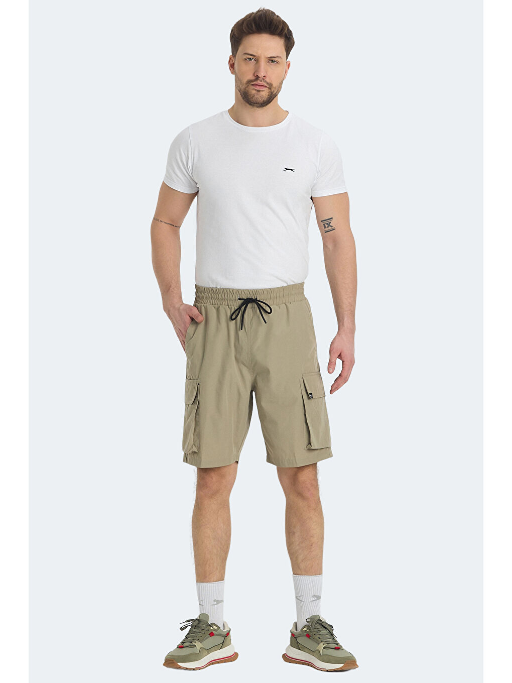 RODYA Erkek Cepli Kargo Bej Şort-6