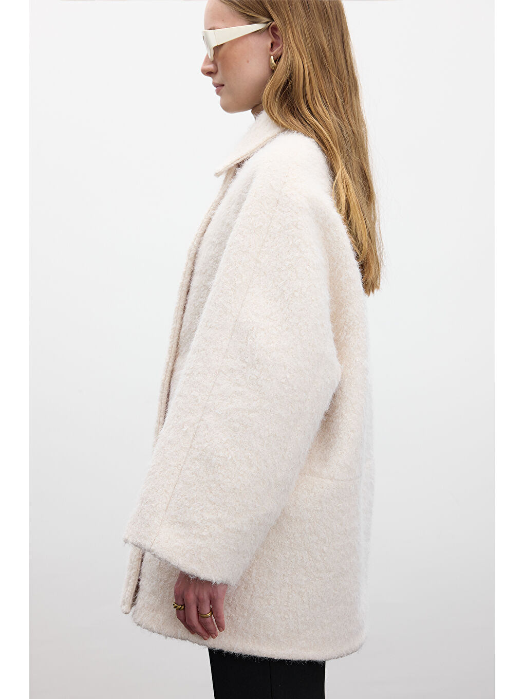 Kruvaze Kapama Kaşe Kaban Ekru-6