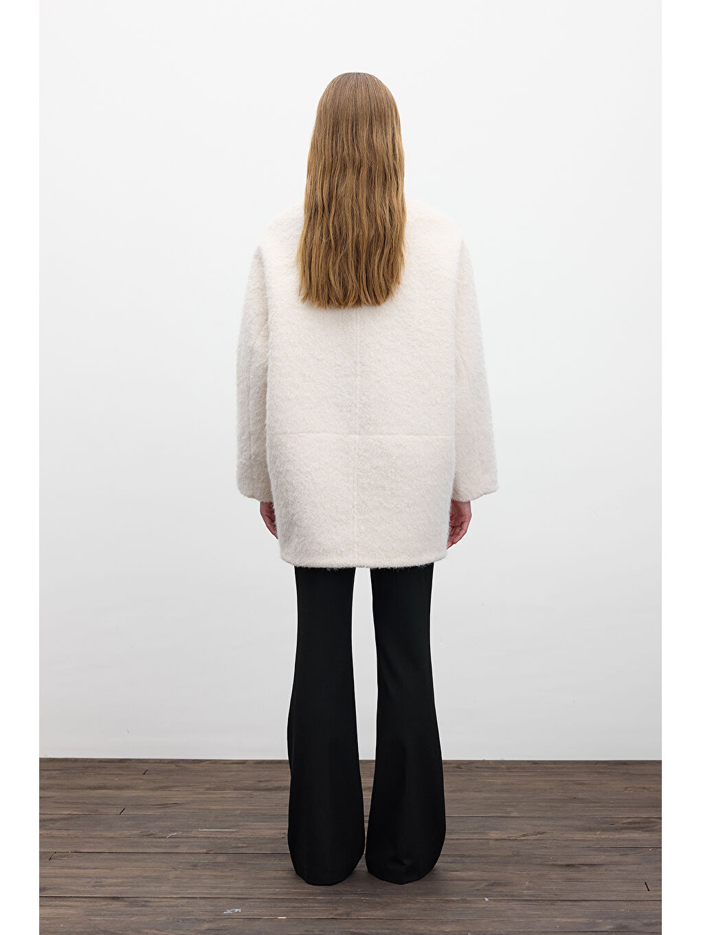 Kruvaze Kapama Kaşe Kaban Ekru-7