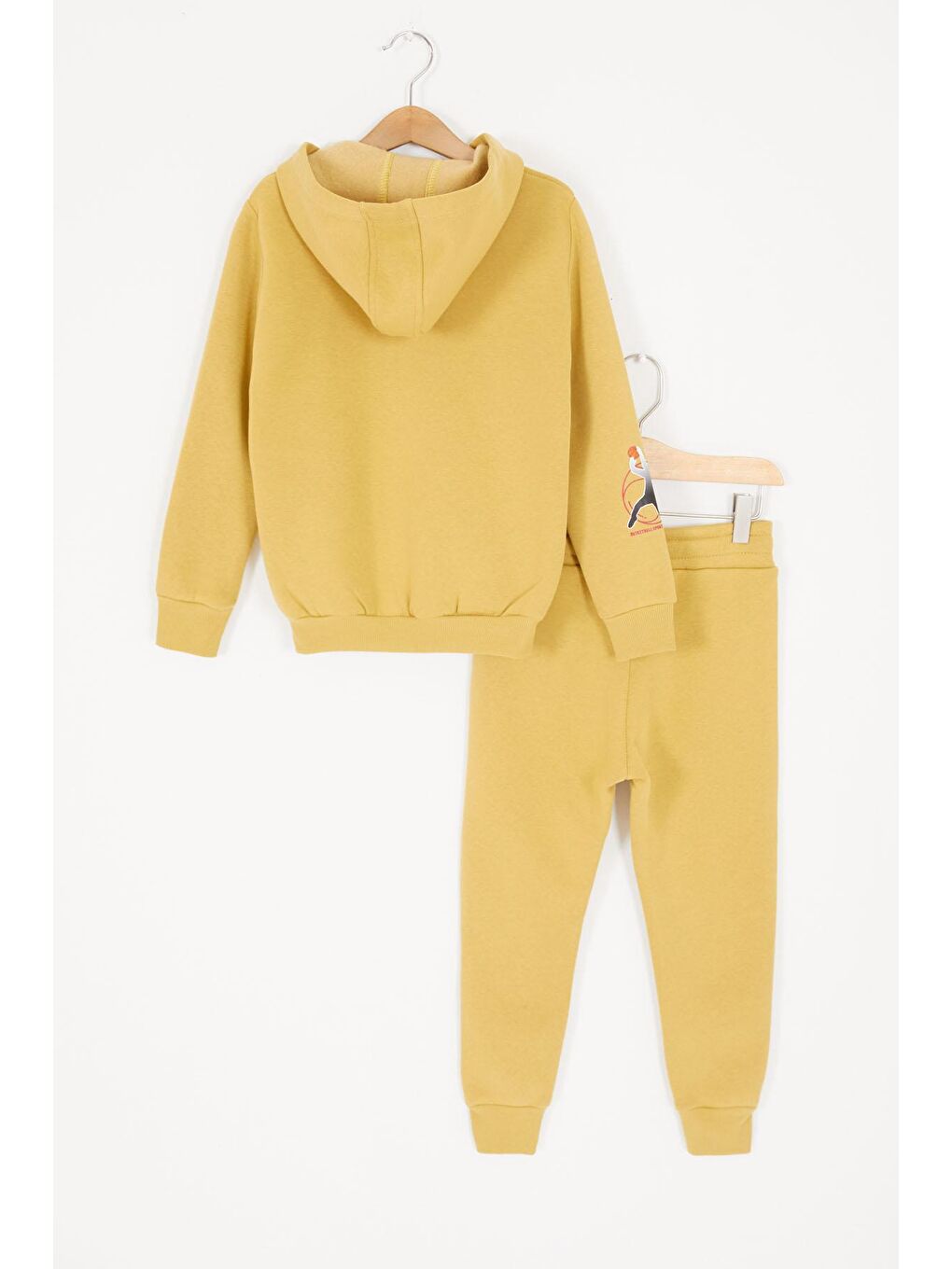 Ekru Krem Street Baskılı Erkek Çocuk Şardonlu Eşofman Takımı 16960-4