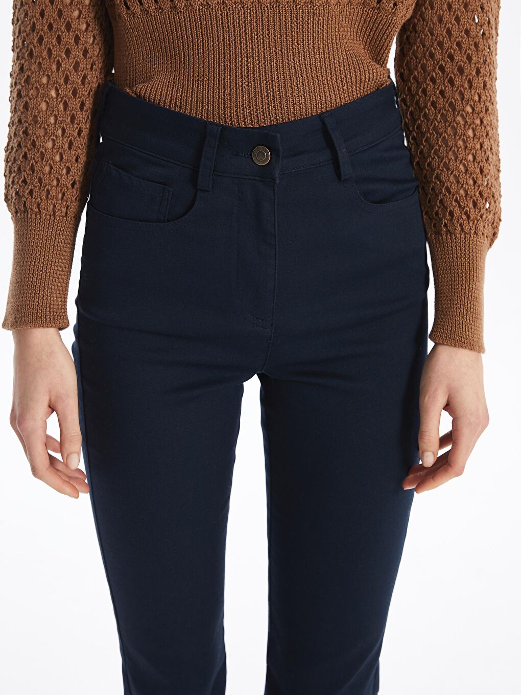 Lacivert Çizme Paça İndigo Elastanlı Denim Pantolon Bg72-1