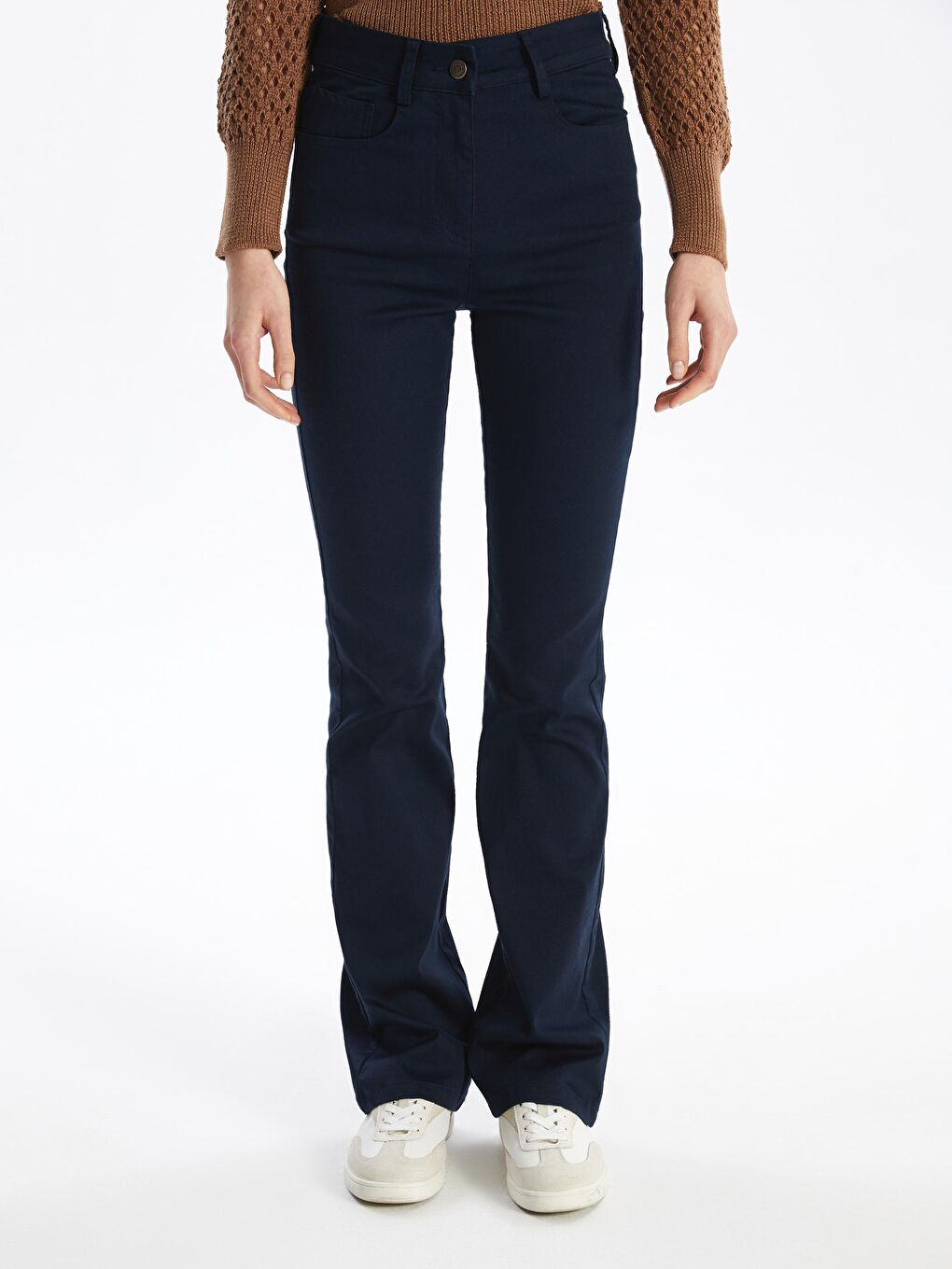 Lacivert Çizme Paça İndigo Elastanlı Denim Pantolon Bg72-2