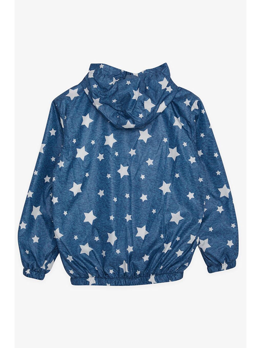 Erkek Çocuk Yağmurluk Yıldız Desenli Koyu Mavi (8-10 Yaş)-2