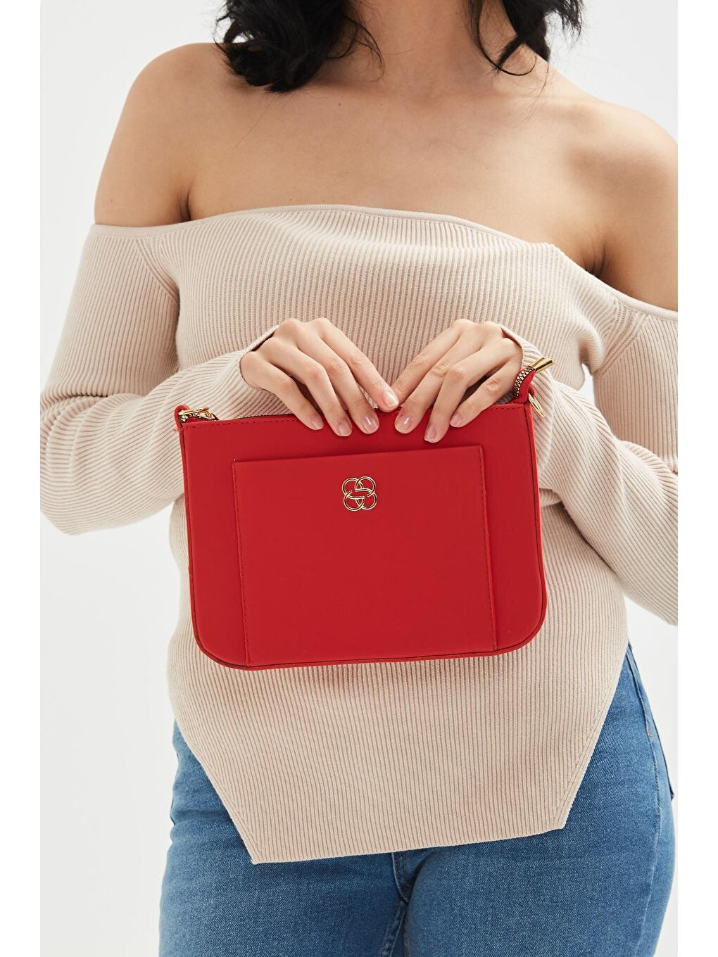 Clutch Rosa Kadın Çapraz Çanta Kırmızı