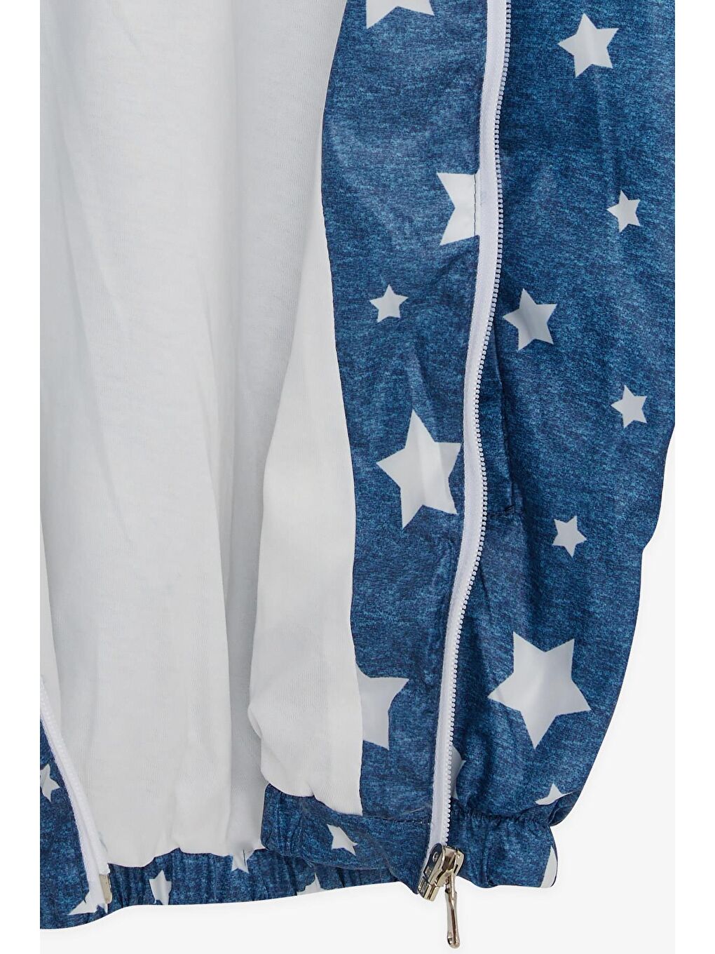 Erkek Çocuk Yağmurluk Yıldız Desenli Koyu Mavi (8-10 Yaş)-4