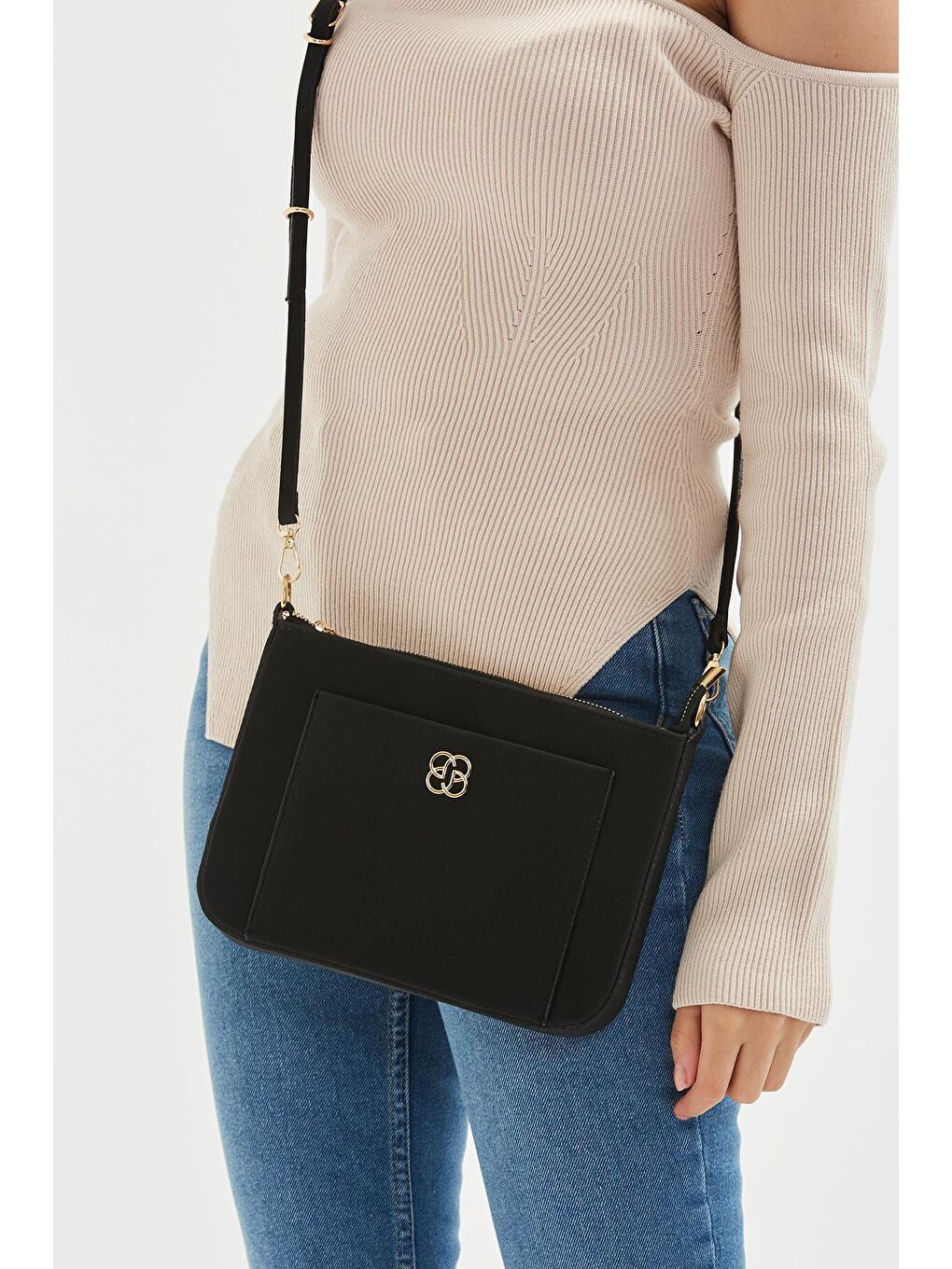 Clutch Rosa Kadın Çapraz Çanta Siyah