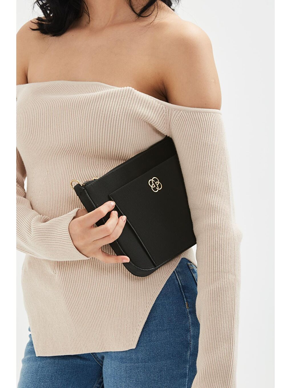 Clutch Rosa Kadın Çapraz Çanta Siyah-1