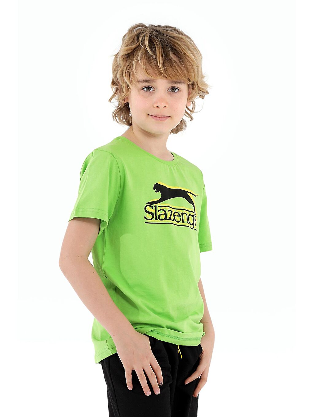 SLAZENGER PALLE Erkek Çocuk T-Shirt Yeşil