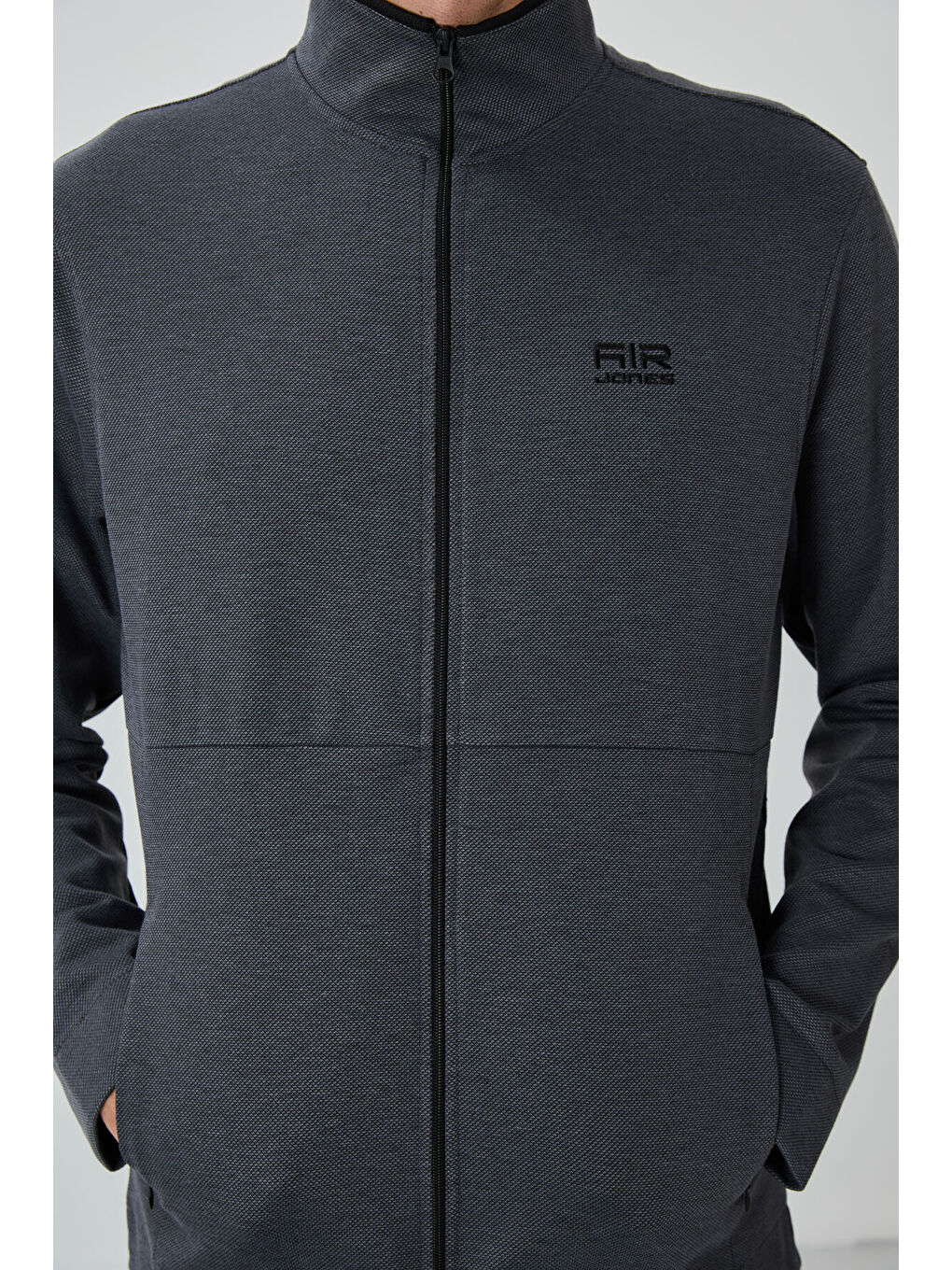 Antrasit A.melanj Dik Yaka Gizli Cep Detaylı Standart Kalıp Erkek Eşofman Takım - 85209-4