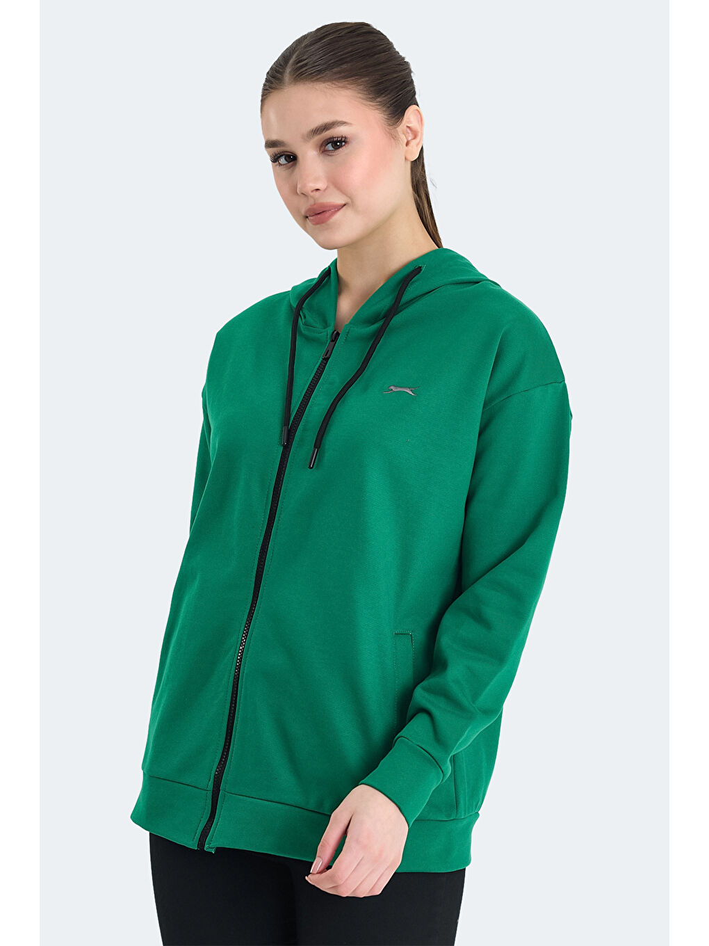 KATHLEENA IN Kadın Oversıze Yeşil Sweatshırt-2