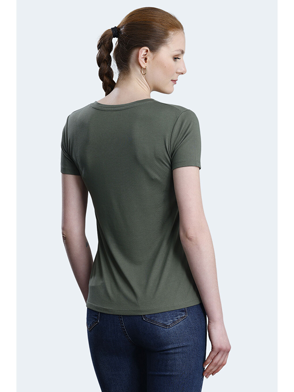 PERICAS Kadın Haki Tişört-1