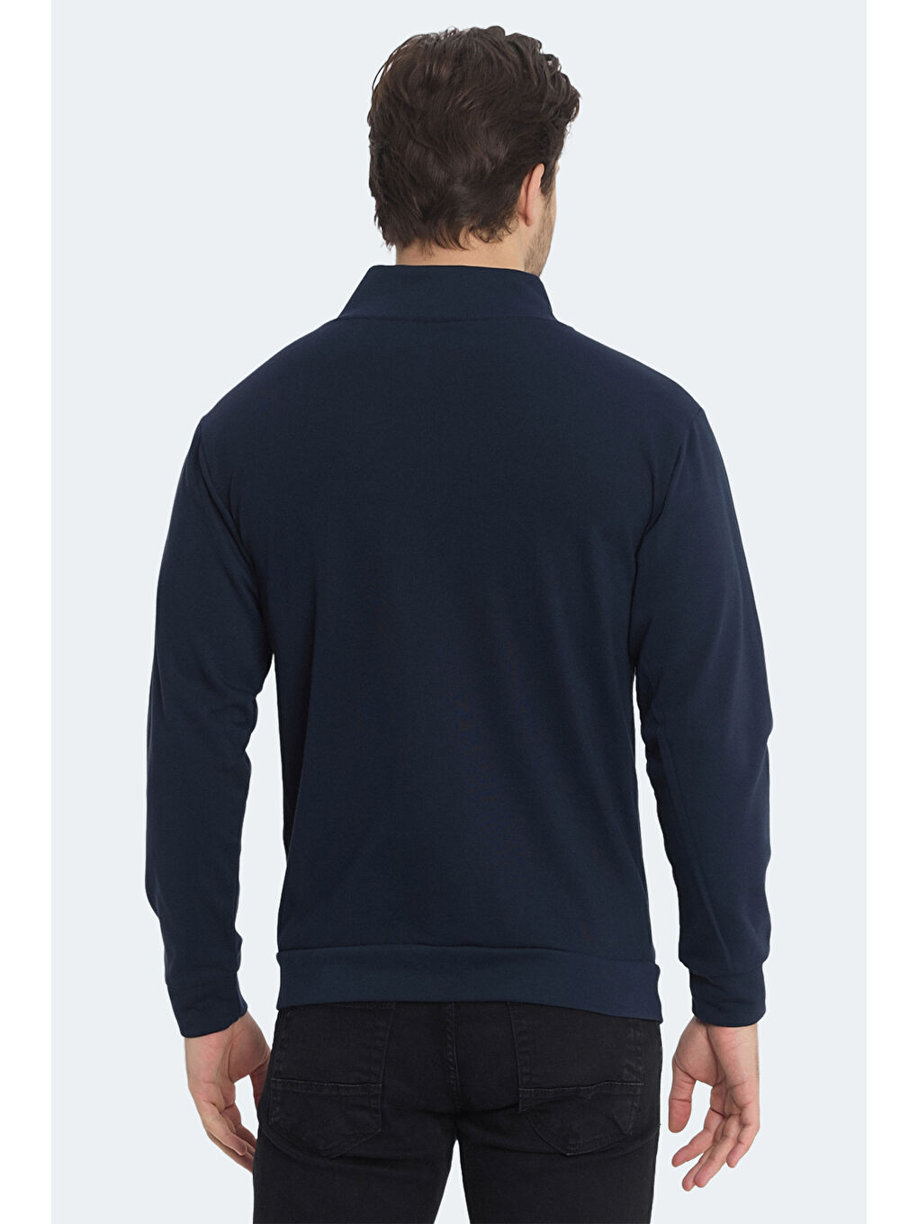 KAGISONA Erkek Fermuarlı Sweatshirt Lacivert-1