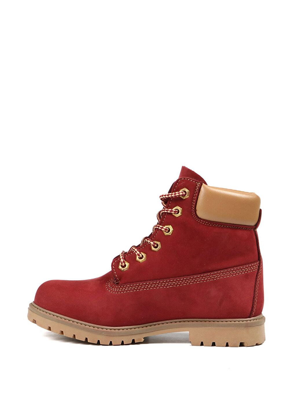 Hakiki Deri Bordo Nubuk Unisex Bot-1