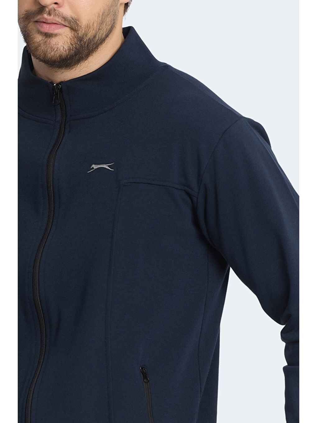 KAGISONA Erkek Fermuarlı Sweatshirt Lacivert-4