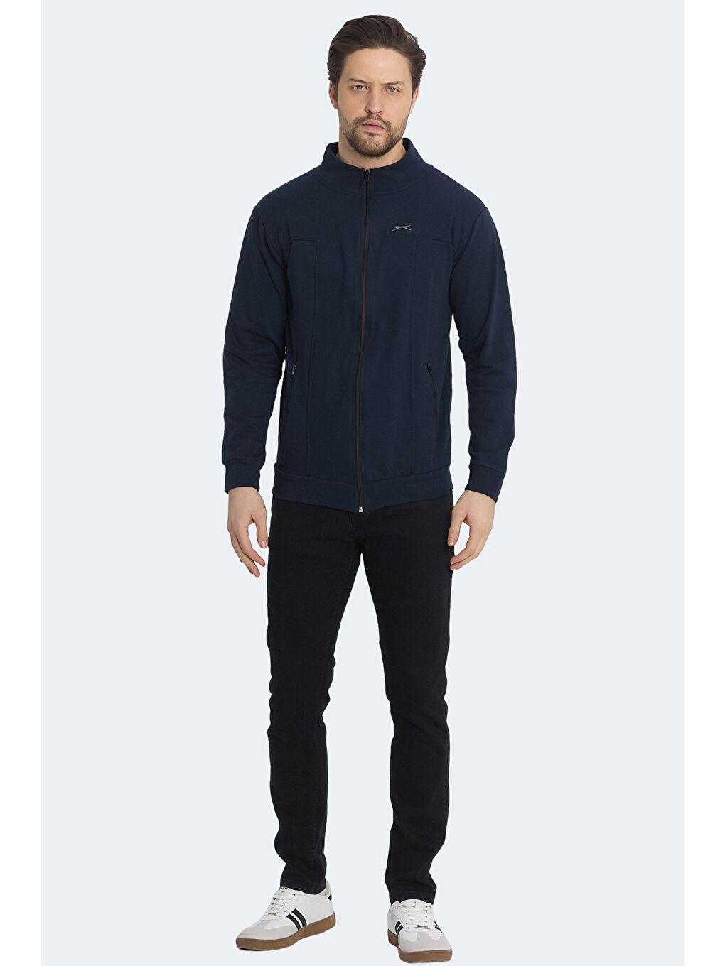 KAGISONA Erkek Fermuarlı Sweatshirt Lacivert-6