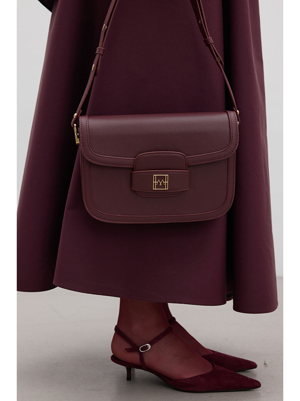 Premıum Kapaklı Çanta Bordo-1