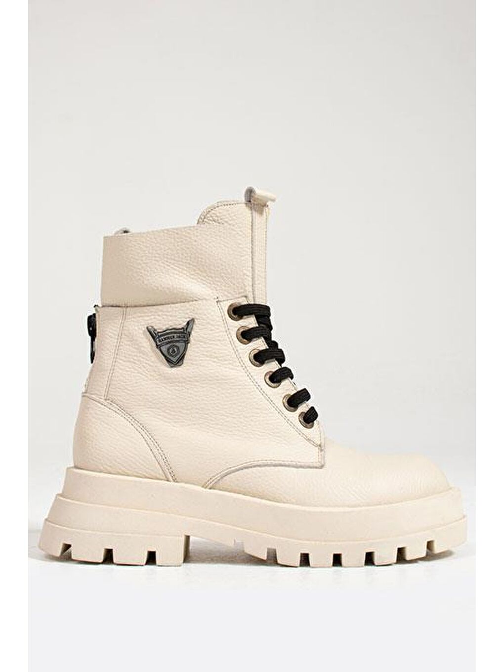 Lenora Hakiki Deri Bej Kadın Bot