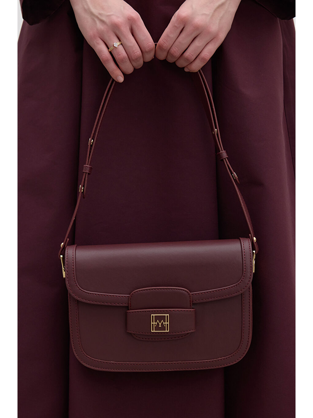 Premıum Kapaklı Çanta Bordo-3
