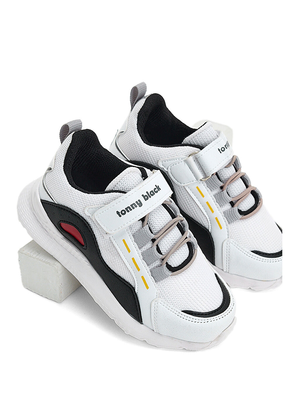 Çocuk Unisex Beyaz Faylon Taban Rahat Kalıp Cırtlı Çocuk Ayakakbı-3