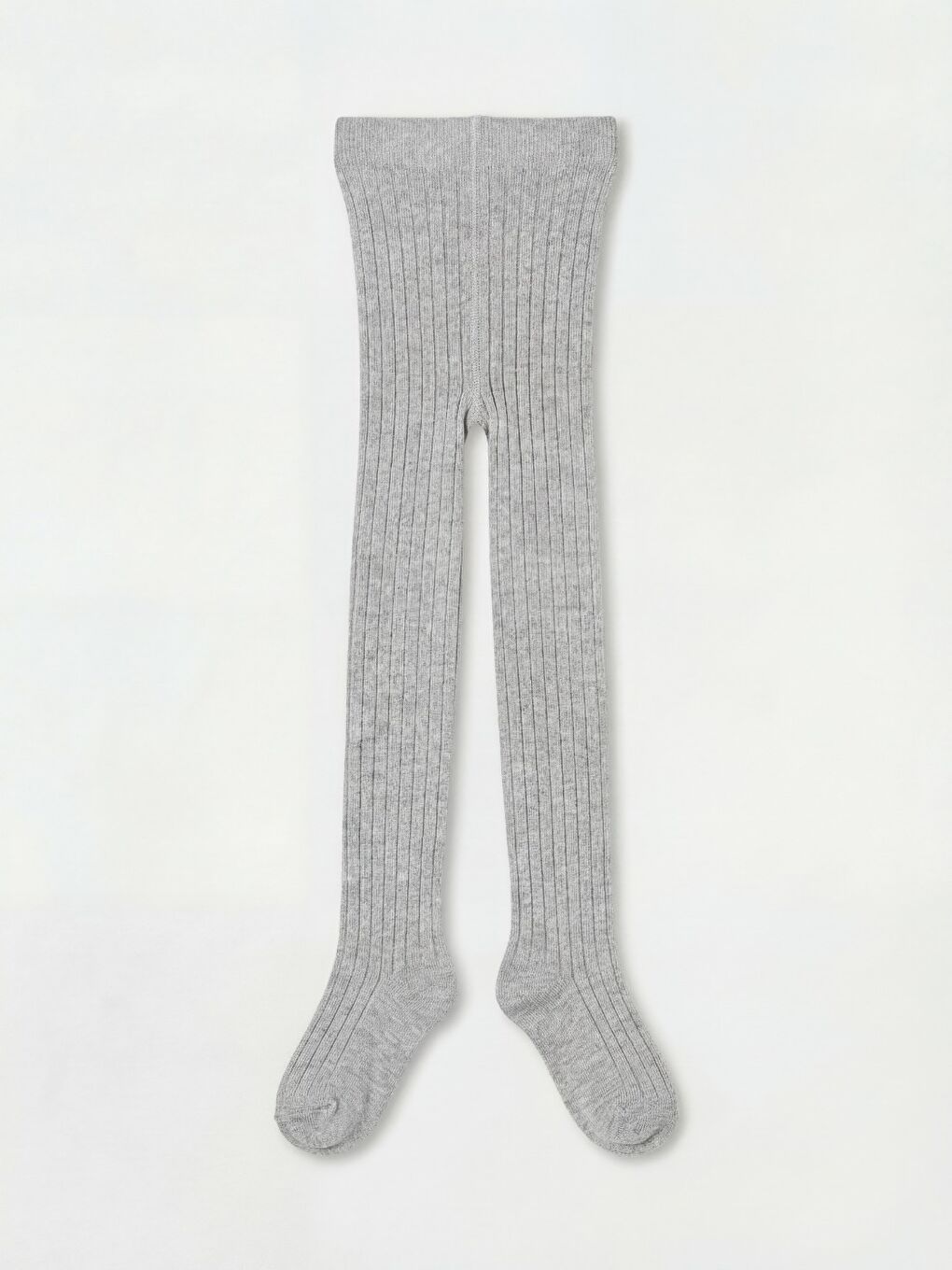 Gri Girls Derbili Düz 3-11 Yaş Külotlu Çorap