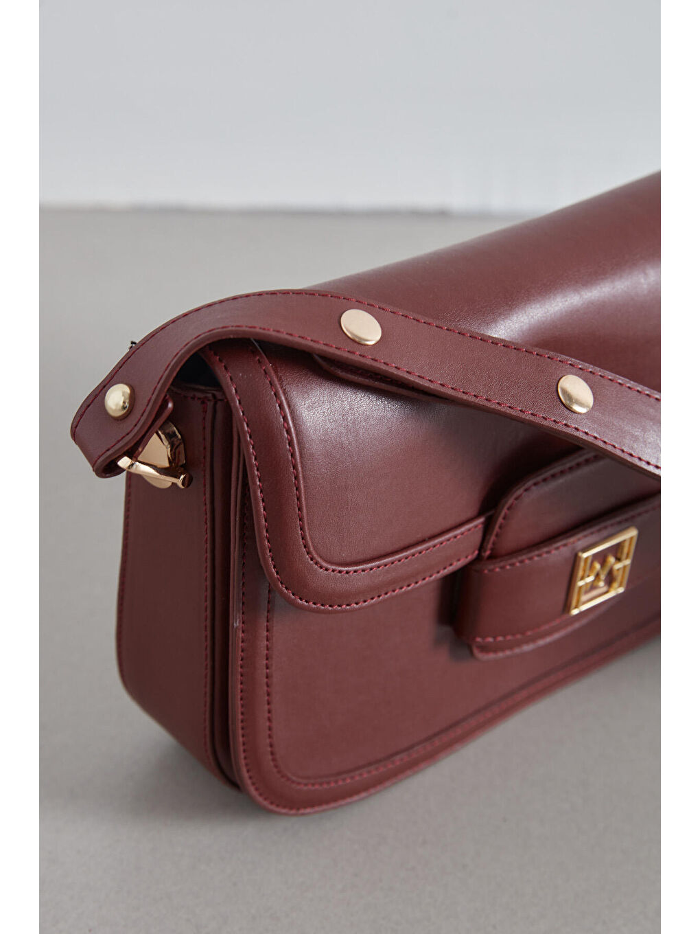 Premıum Kapaklı Çanta Bordo-5