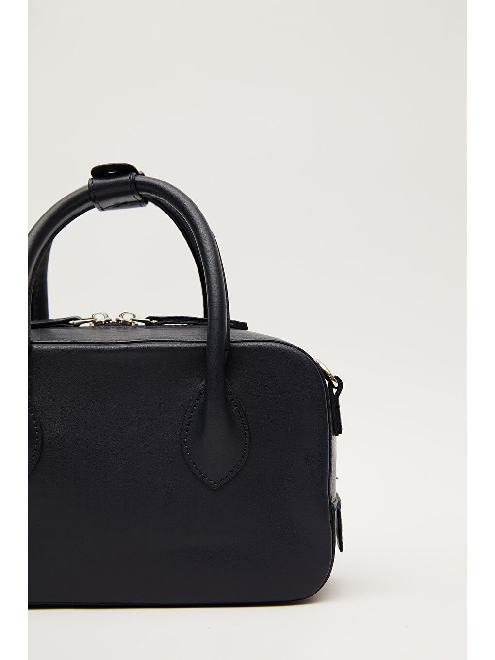 Ester Deri Kutu Çanta Lacivert-6