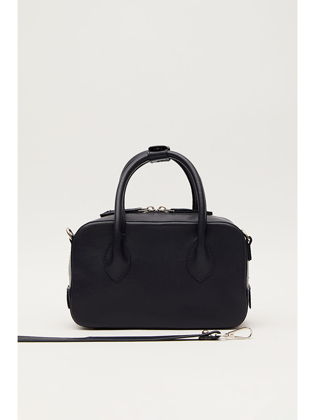 Ester Deri Kutu Çanta Lacivert-7