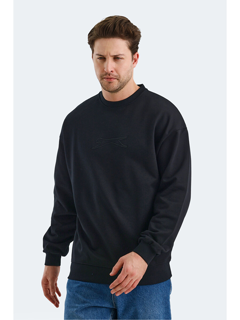 VADIK Oversize Erkek Siyah Sweatshirt