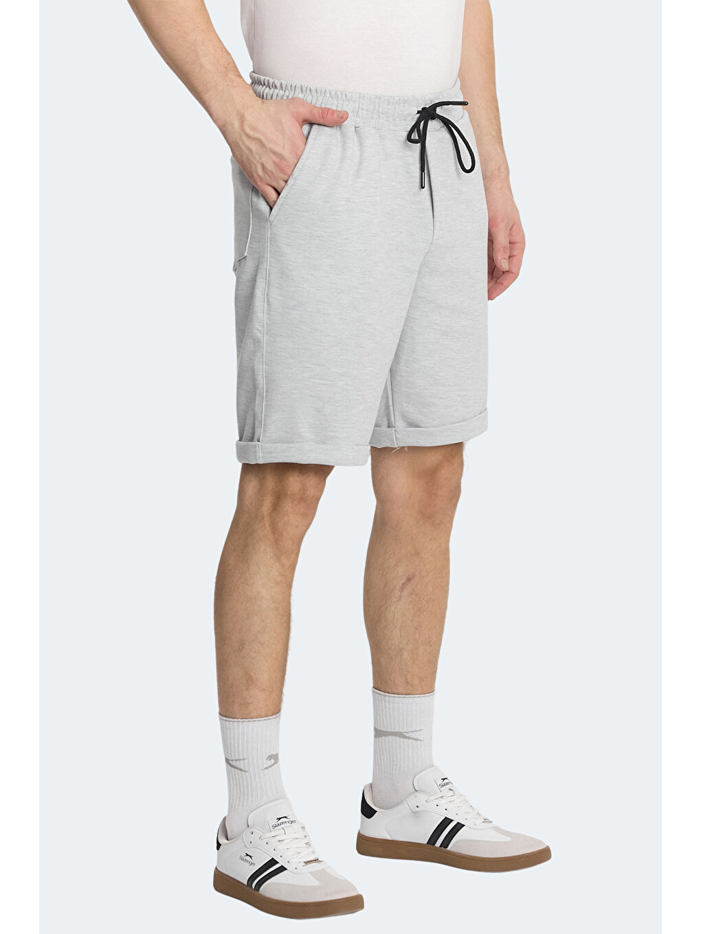 NOVA Erkek Cepli Gri Şort-2