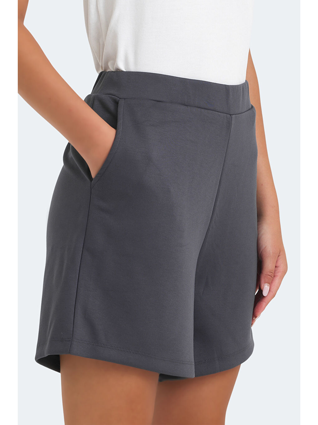 Kadın Şort Koyu Gri-2