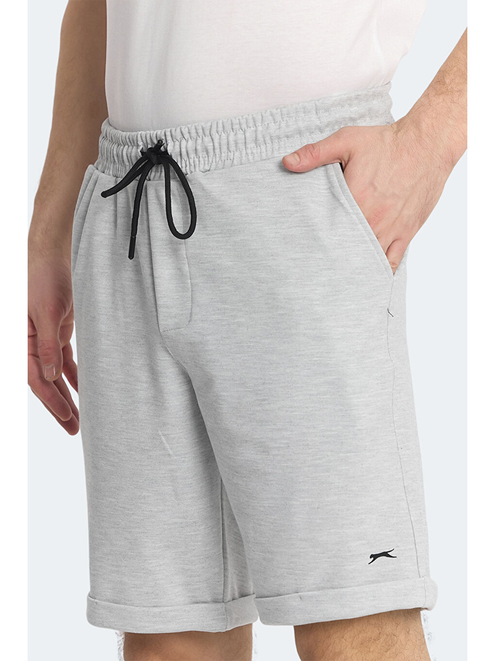 NOVA Erkek Cepli Gri Şort-4