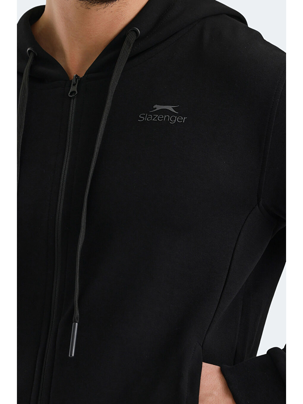 VENDA Erkek Fermuarlı Sweatshirt Siyah-3