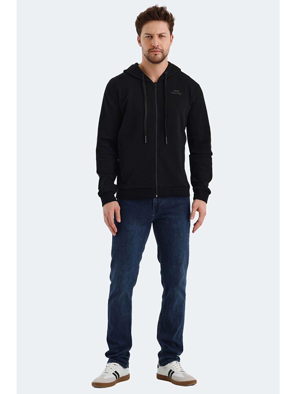 VENDA Erkek Fermuarlı Sweatshirt Siyah-6