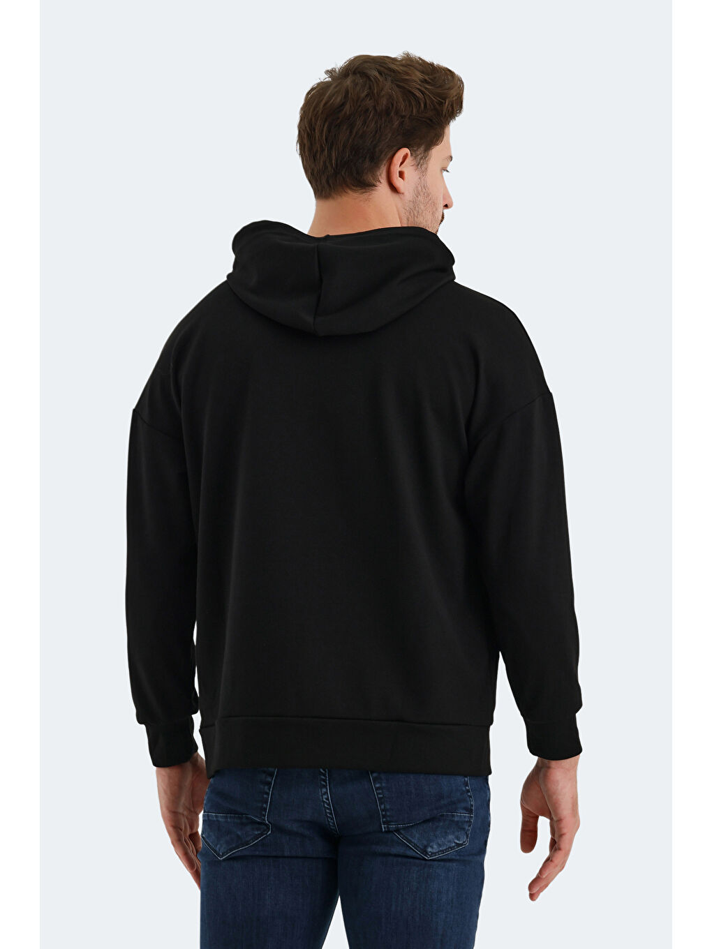 VALTER Erkek Fermuarlı Sweatshirt Siyah-1