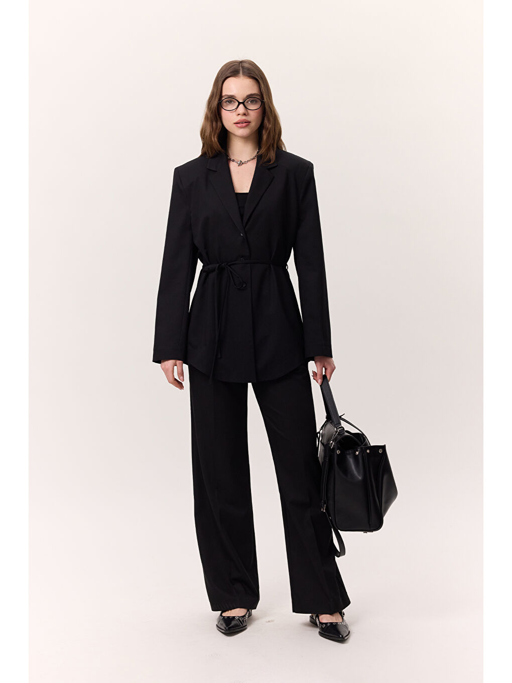 Geniş Paçalı Palazzo Pantolon Siyah-2