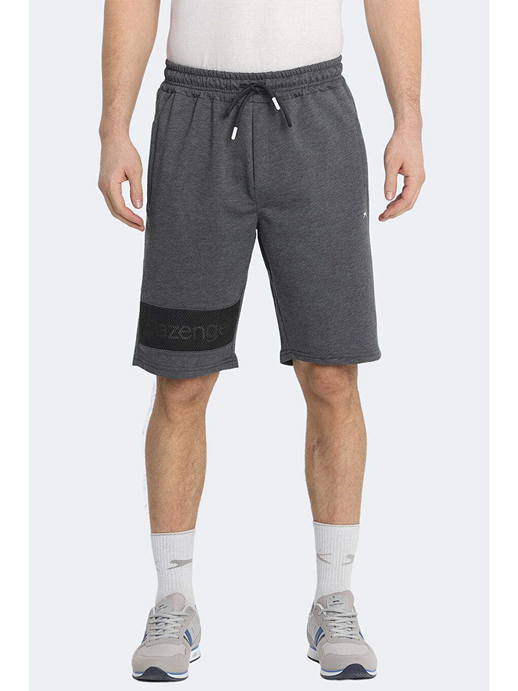 NUKA Erkek Cepli Kapri Koyu Gri Şort-1