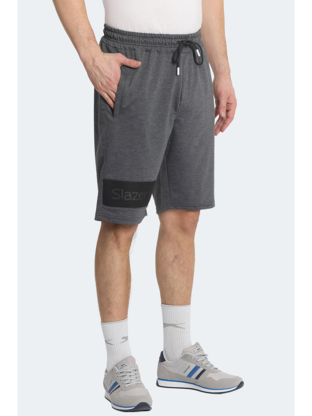 NUKA Erkek Cepli Kapri Koyu Gri Şort-2