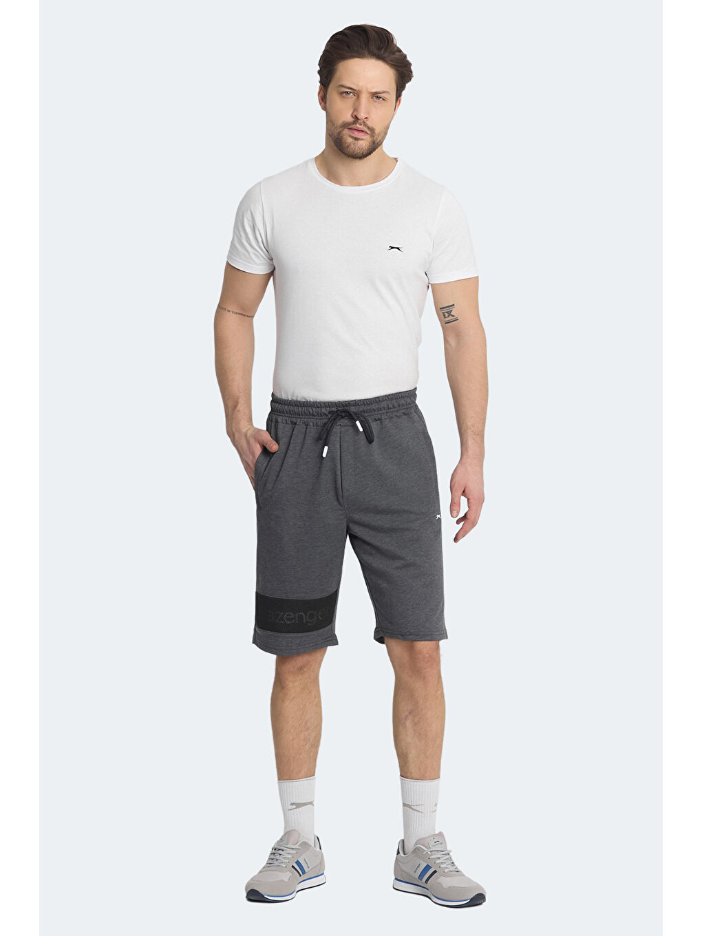 NUKA Erkek Cepli Kapri Koyu Gri Şort-6