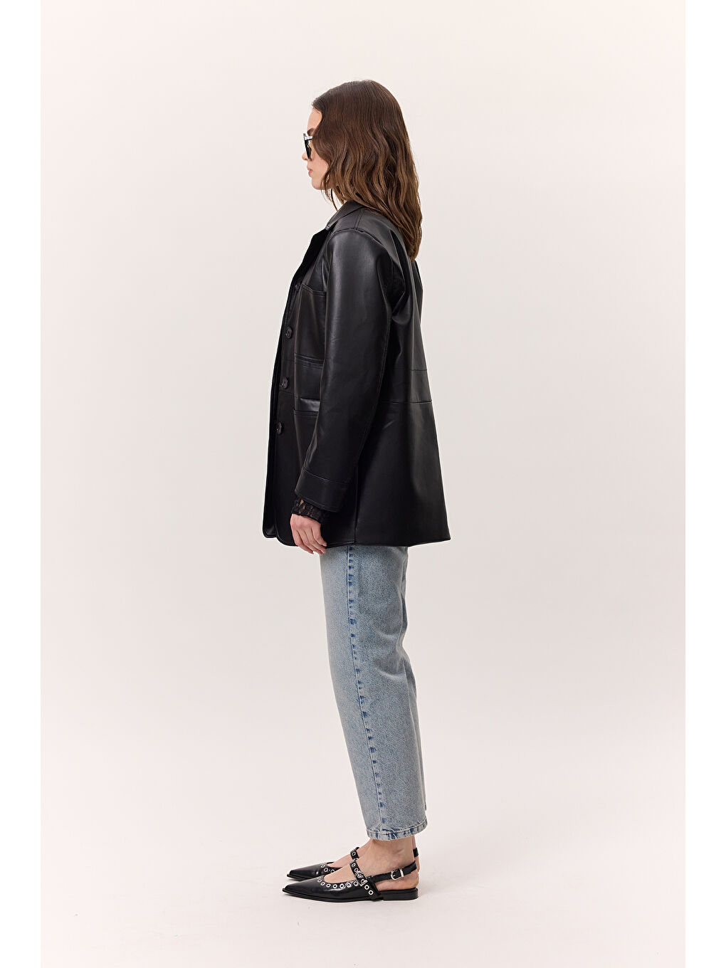 Retro Deri Ceket Siyah-6