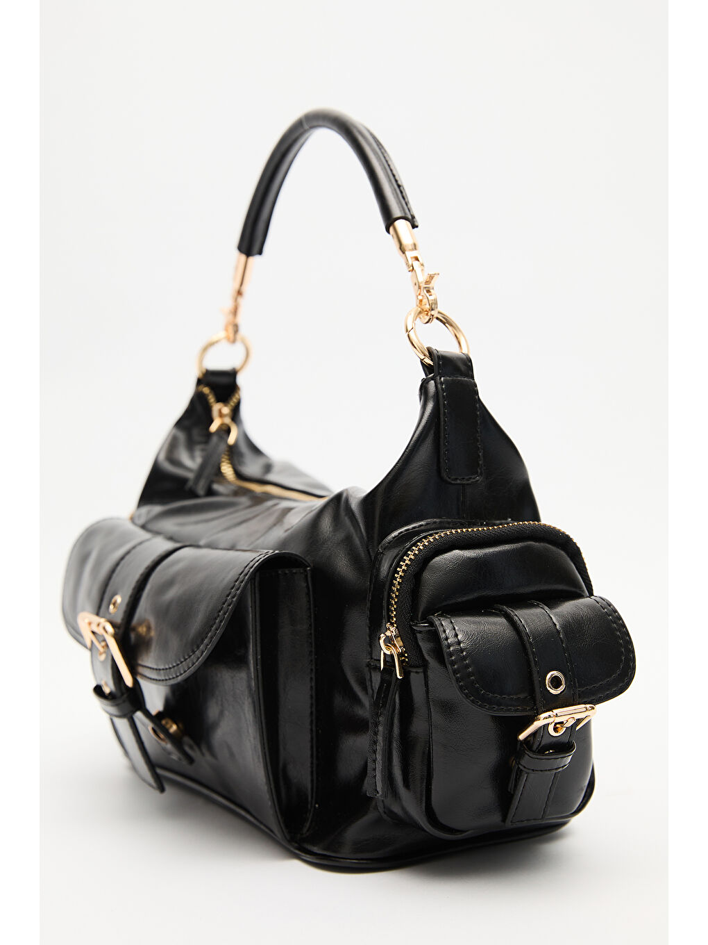 Mıca Tokalı Çanta Siyah-5