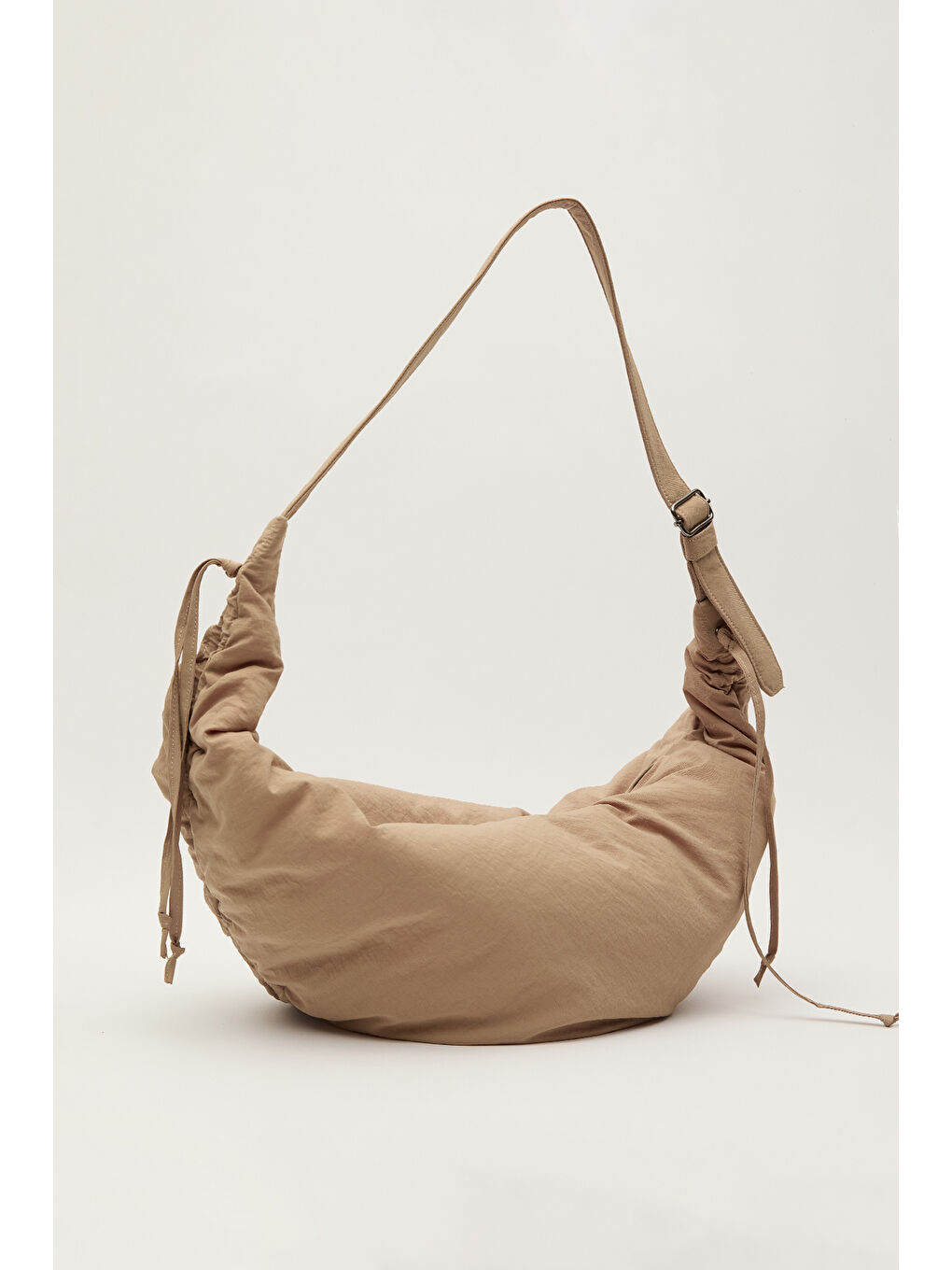 Kahverengi Büzgülü Çapraz Çanta Toprak-1