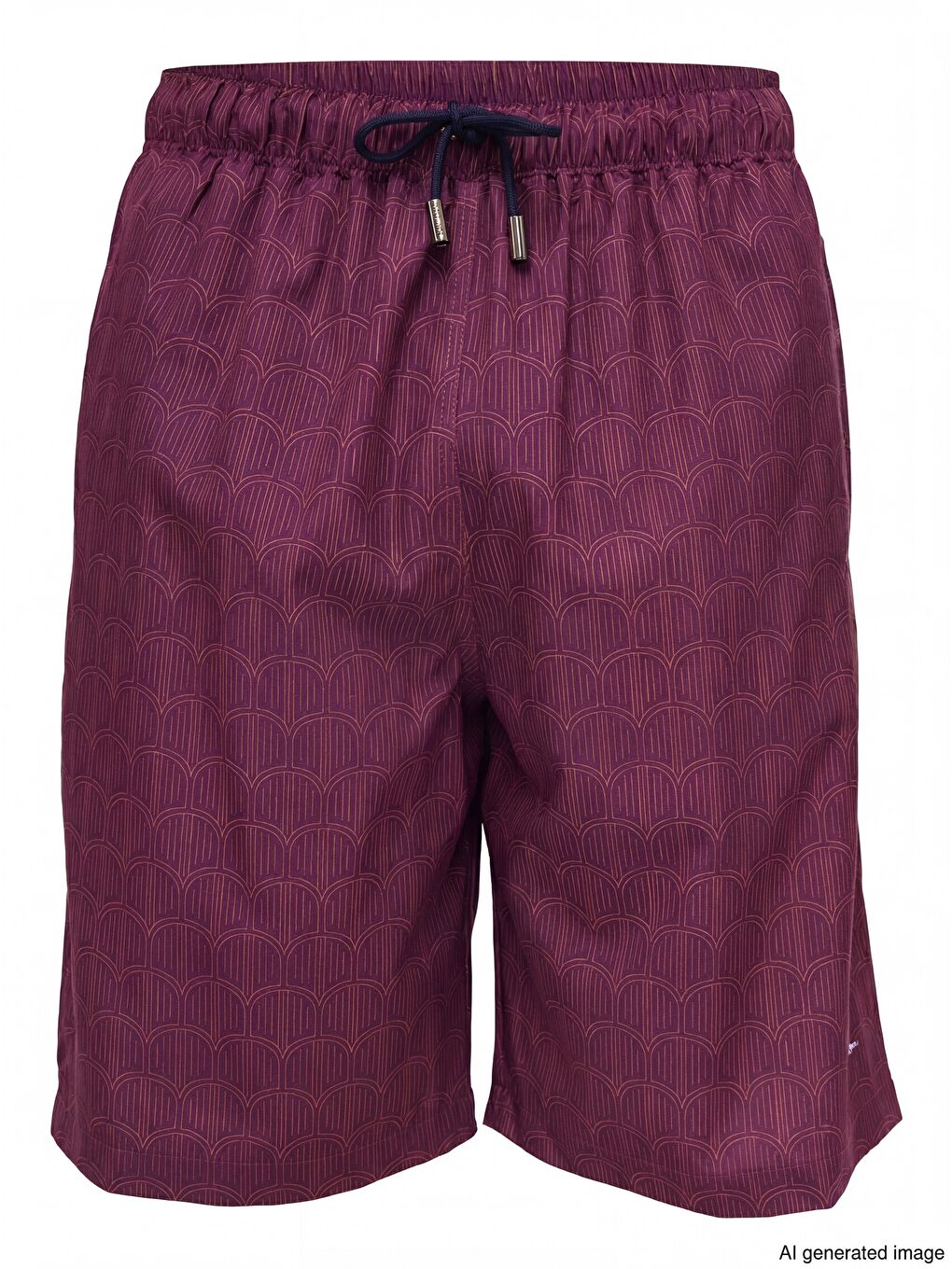 Kemer Toka Detaylı Mor Erkek Kısa Havuz Ve Deniz Şortu 5061