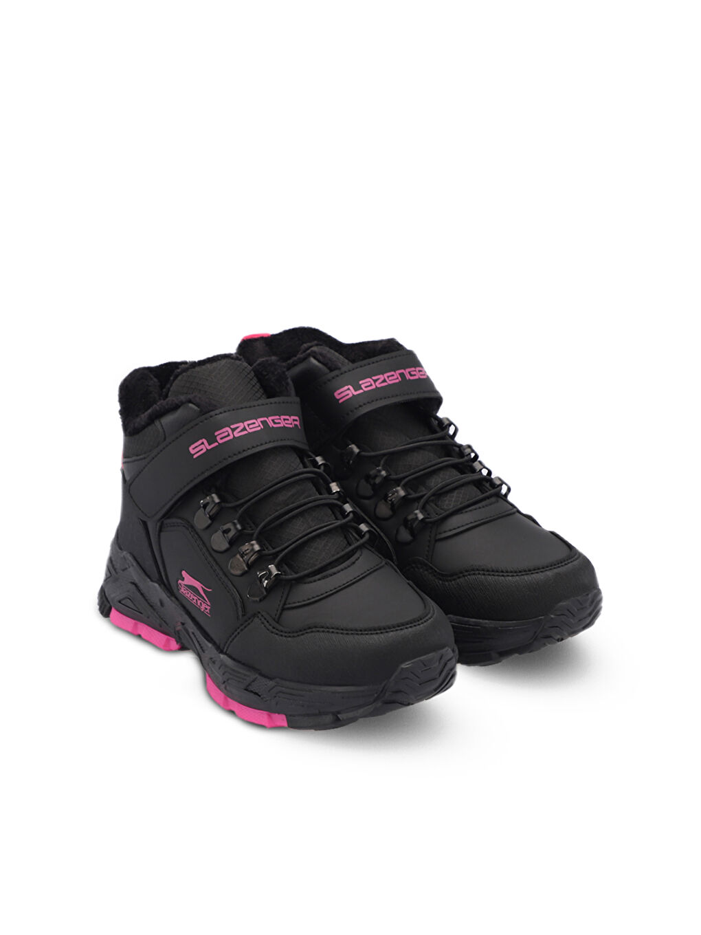 VALUABLE I Kız Çocuk Cırt Cırtlı Siyah / Fuşya Bot-1