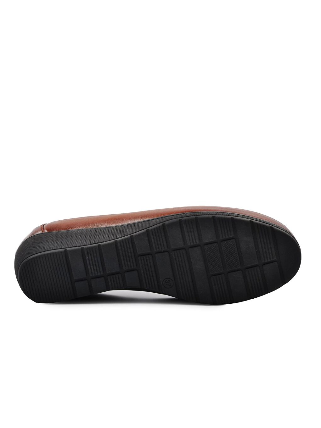 Kahverengi 114 Taba Topuk Jel Destekli Kadın Ayakkabı-3